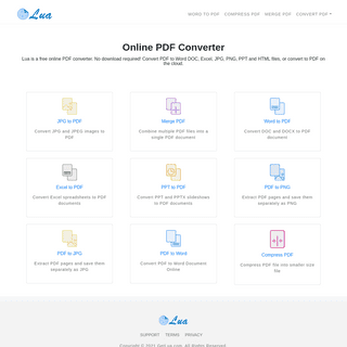 PDF Converter - Convert PDF Online Free - Lua