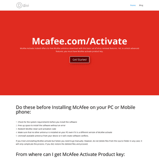 McAfee.com-activate - McAfee Activate - Enter Activation Key