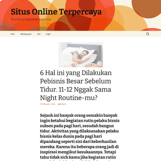Situs Online Terpercaya - Teraman & Terbaik Di Indonesia