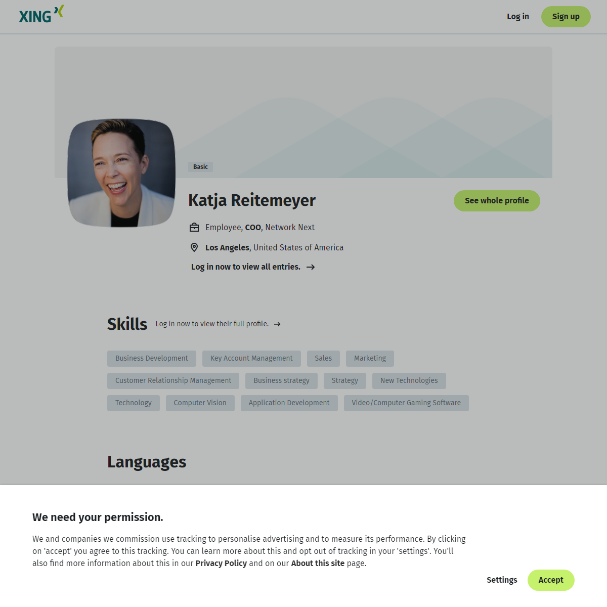 A complete backup of https://www.xing.com/profile/Katja_Reitemeyer