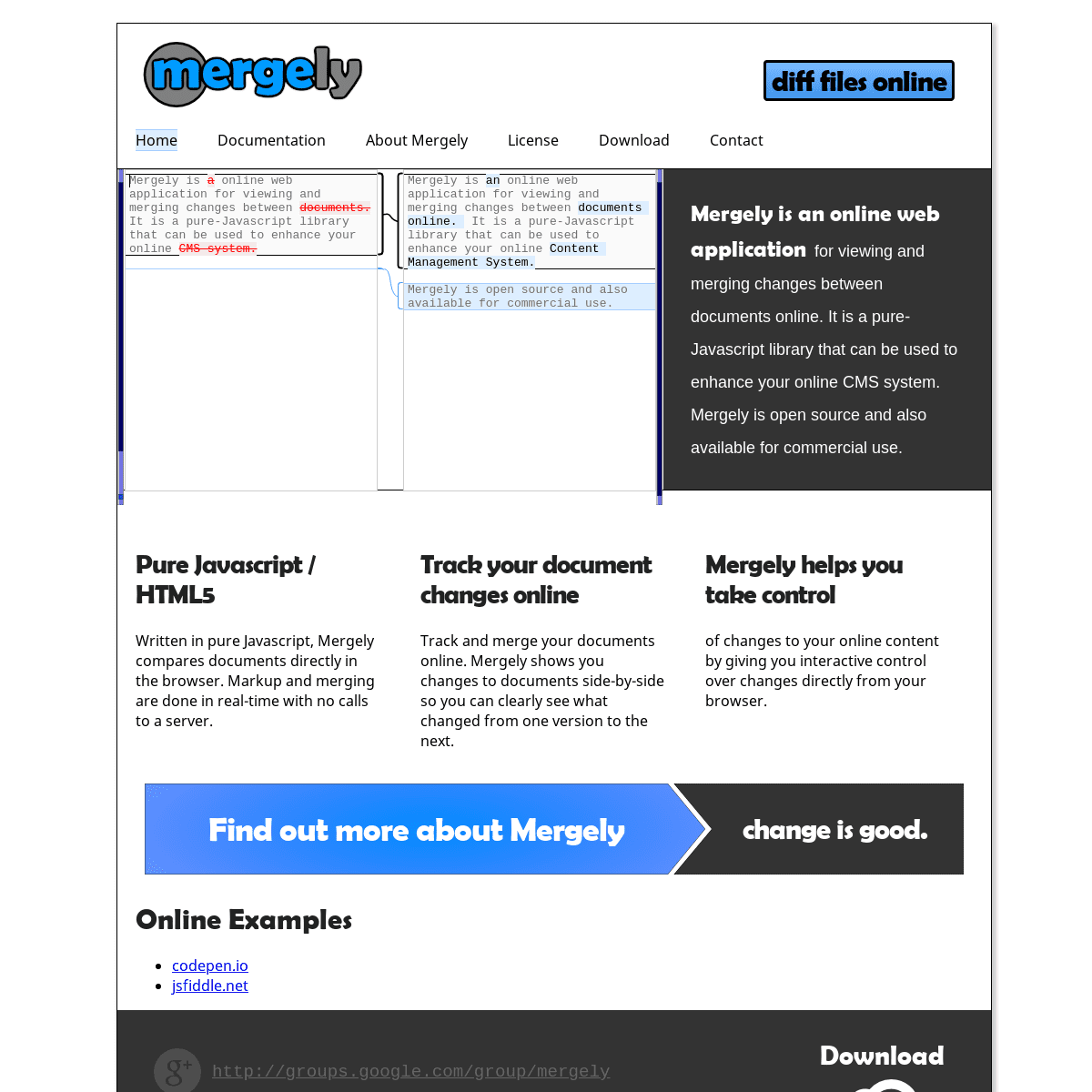 A complete backup of https://mergely.com