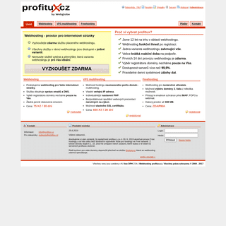 Webhosting, multihosting a virtuÃ¡lnÃ­ privÃ¡tnÃ­ servery - Webhosting profitux.cz - webhosting bez starostÃ­