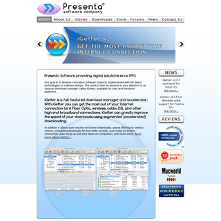 Presenta Software Ltd. The Home Of iGetter Download Manager. Get The Latest Version Now!