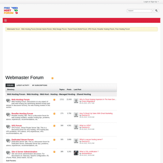 Webmaster Forum - Web Hosting Forum, Domain Name Forum