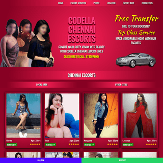 Escorts Service in Chennai and Stunning Call Girls â€“ Codella