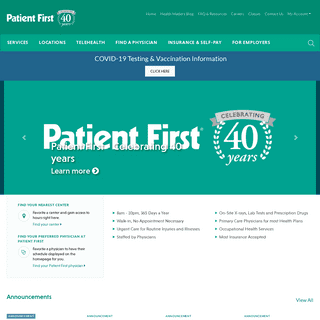 A complete backup of https://patientfirst.com