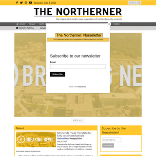 The Northerner â€“ The Independent Student Newspaper of Northern Kentucky University.