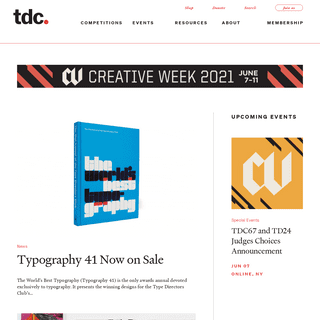 The Type Directors Club - Promoting excellence in typography for over 70 years.