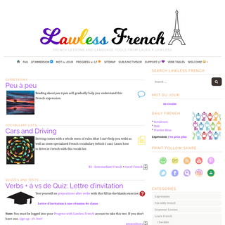 Learn French at Lawless French - Lessons, resources, and study tips from Laura K. Lawless