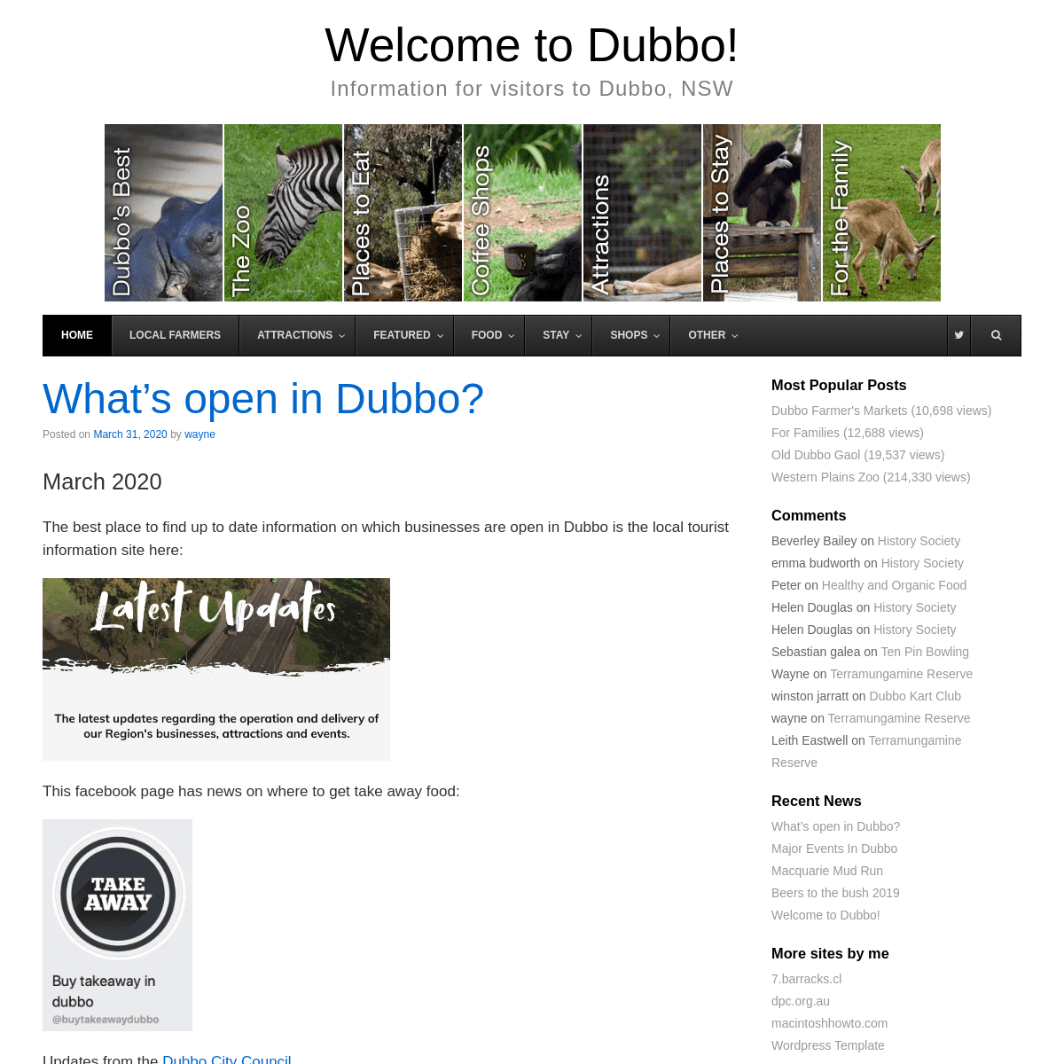 Welcome to Dubbo! - Information for visitors to Dubbo, NSW