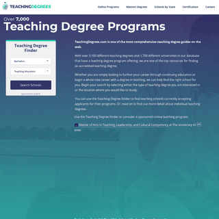 A complete backup of https://teachingdegrees.com