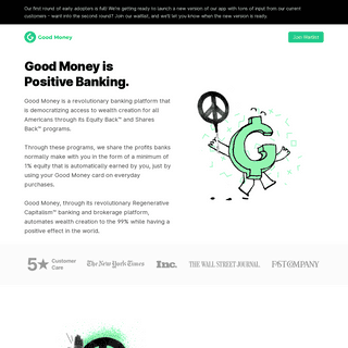 A complete backup of https://goodmoney.com