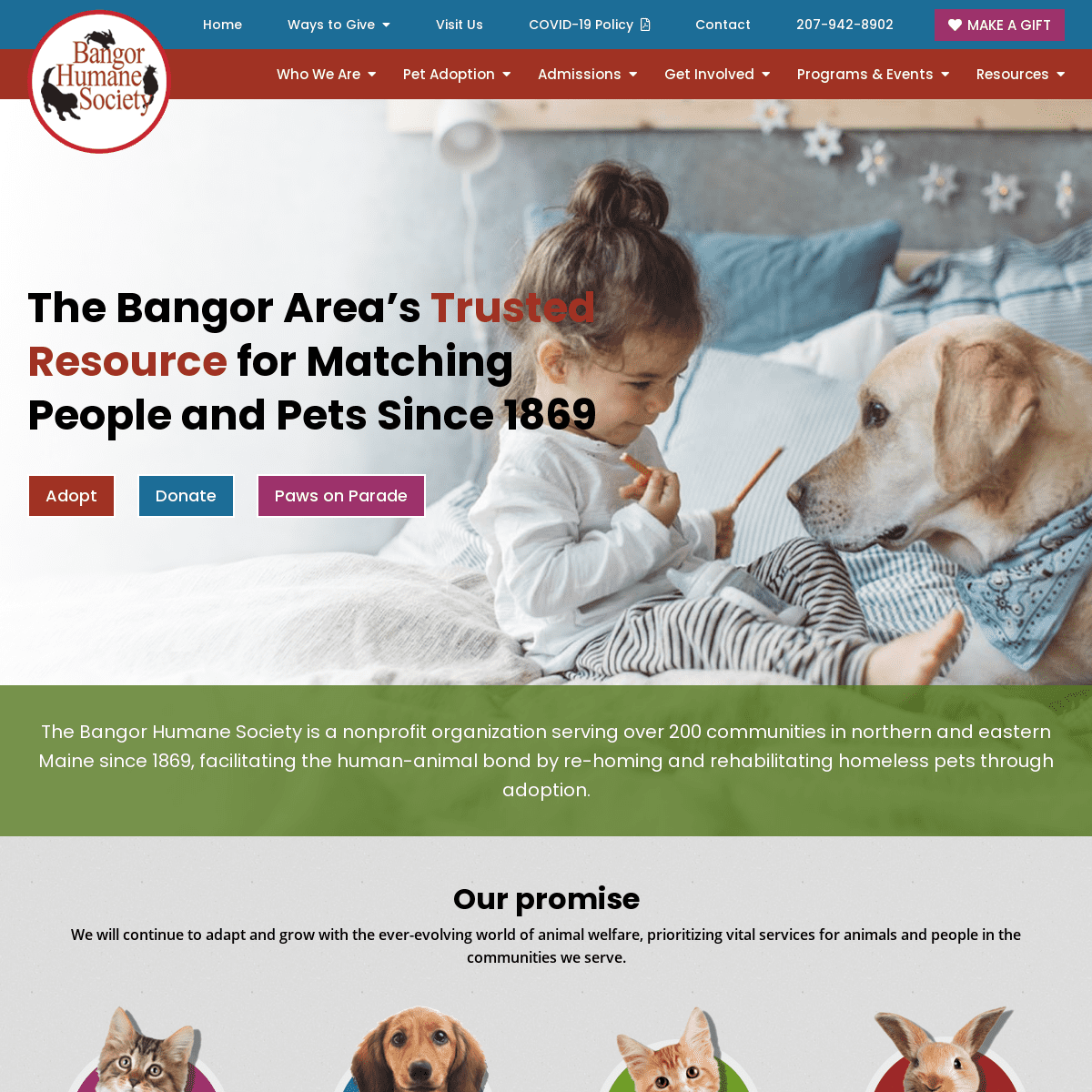 Bangor Humane Society - Pet Adoption, Volunteer, Donate - Bangor, Maine