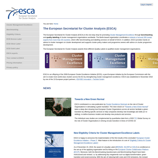 The European Secretariat for Cluster Analysis (ESCA) â€” ESCA