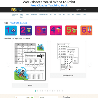Free Worksheets and Math Printables You`d Actually Want to Print - edHelper