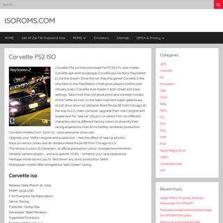 Corvette PS2 ISO â€“ ISOROMS.COM
