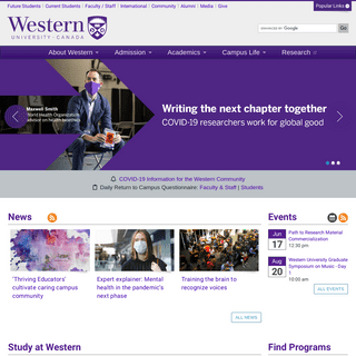 A complete backup of https://westernu.ca