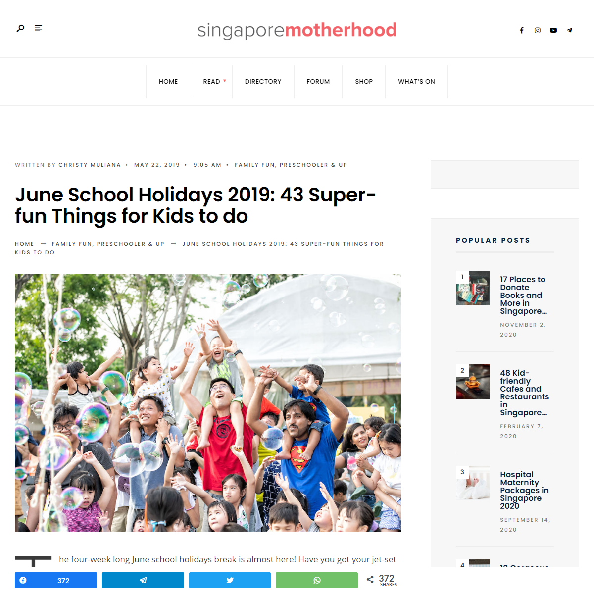 June School Holidays 2019- 43 Super-fun Things for Kids to do - SingaporeMotherhood.com