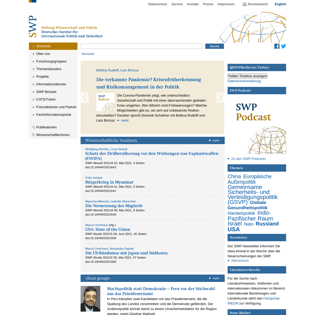 Stiftung Wissenschaft und Politik (SWP)Â -Â SWP