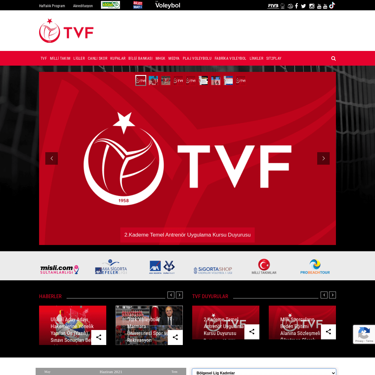 TÃ¼rkiye Voleybol Federasyonu - TVF - tvf.org.tr - TÃ¼rkiye Voleybol Federasyonu - TVF