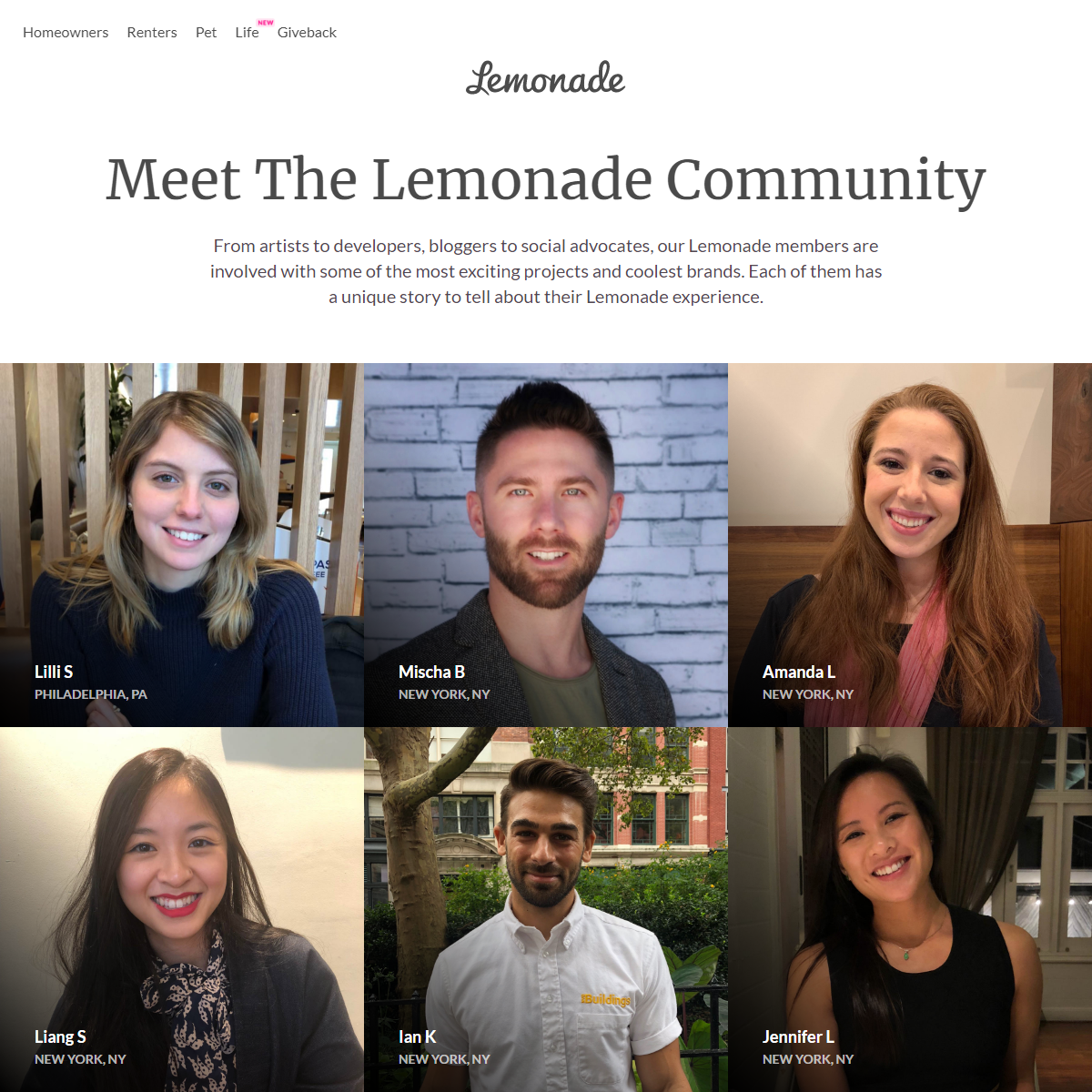 A complete backup of https://www.lemonade.com/community/
