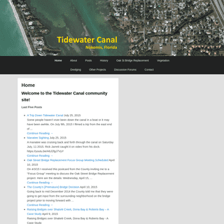 A complete backup of https://tidewatercanal.com