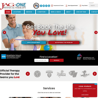 Physical Therapy & Rehabilitation Clinics - JAG-ONE Physical Therapy in NY, NJ, & PA