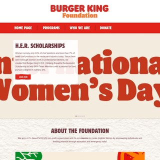 Burger King Foundation â€“ Creating Brighter Futures
