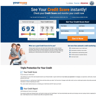 Free Credit Score & Free Credit Reports