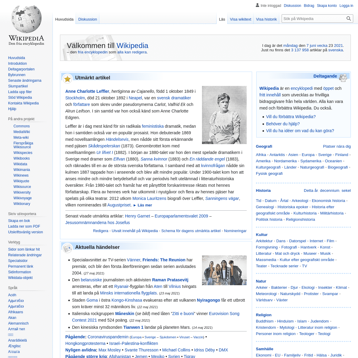 A complete backup of https://sv.wikipedia.org