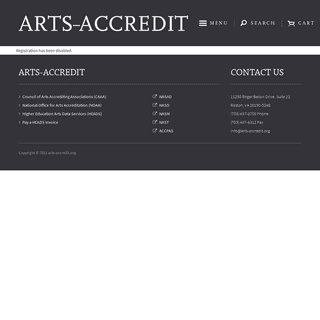 A complete backup of https://arts-accredit.org