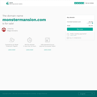The domain name monstermansion.com is for sale