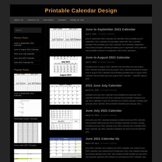 Printable Calendar Design