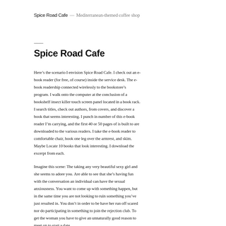Spice Road Cafe â€“ Mediterranean-themed coffee shop