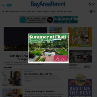 Homepage of Bay Area Parent Magazine - Bay Area Parent