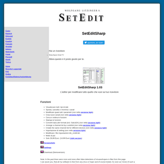 A complete backup of https://www.setedit.de/SetEdit.php?spr=6&Editor=178