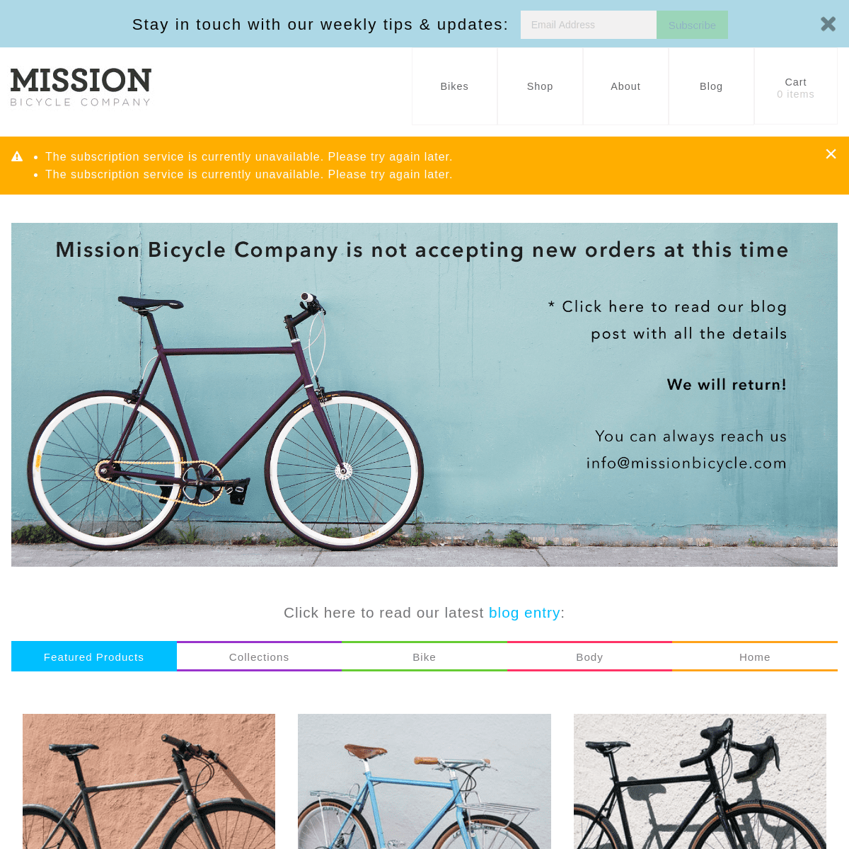 A complete backup of https://missionbicycle.com