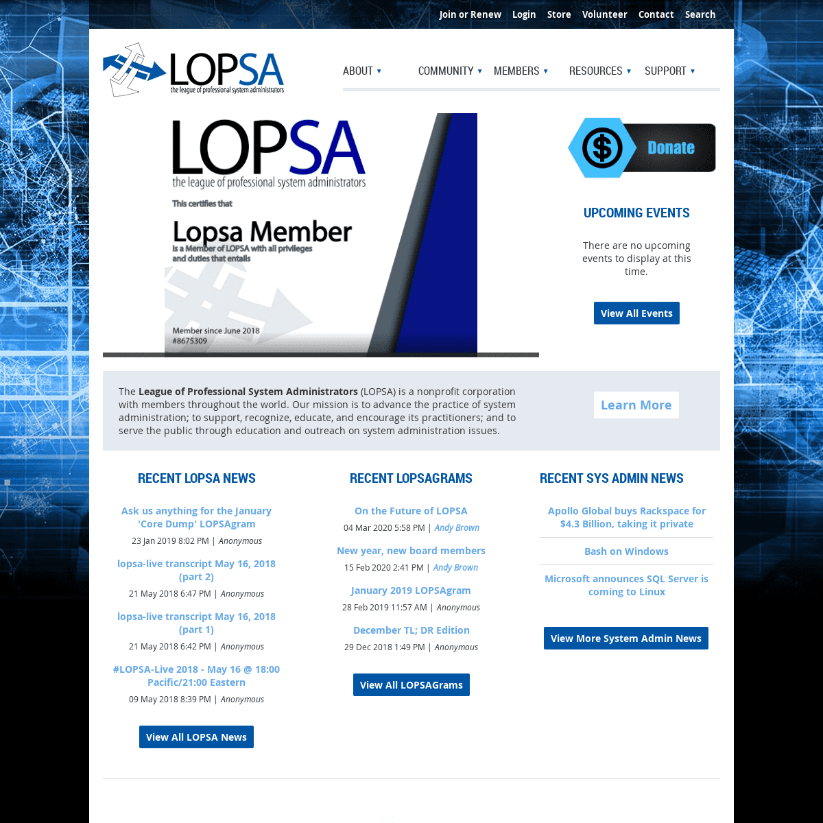 A complete backup of https://lopsa.org