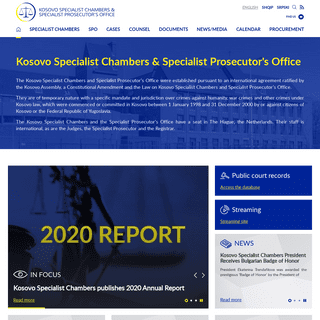 Kosovo Specialist Chambers & Specialist Prosecutor`s Office -