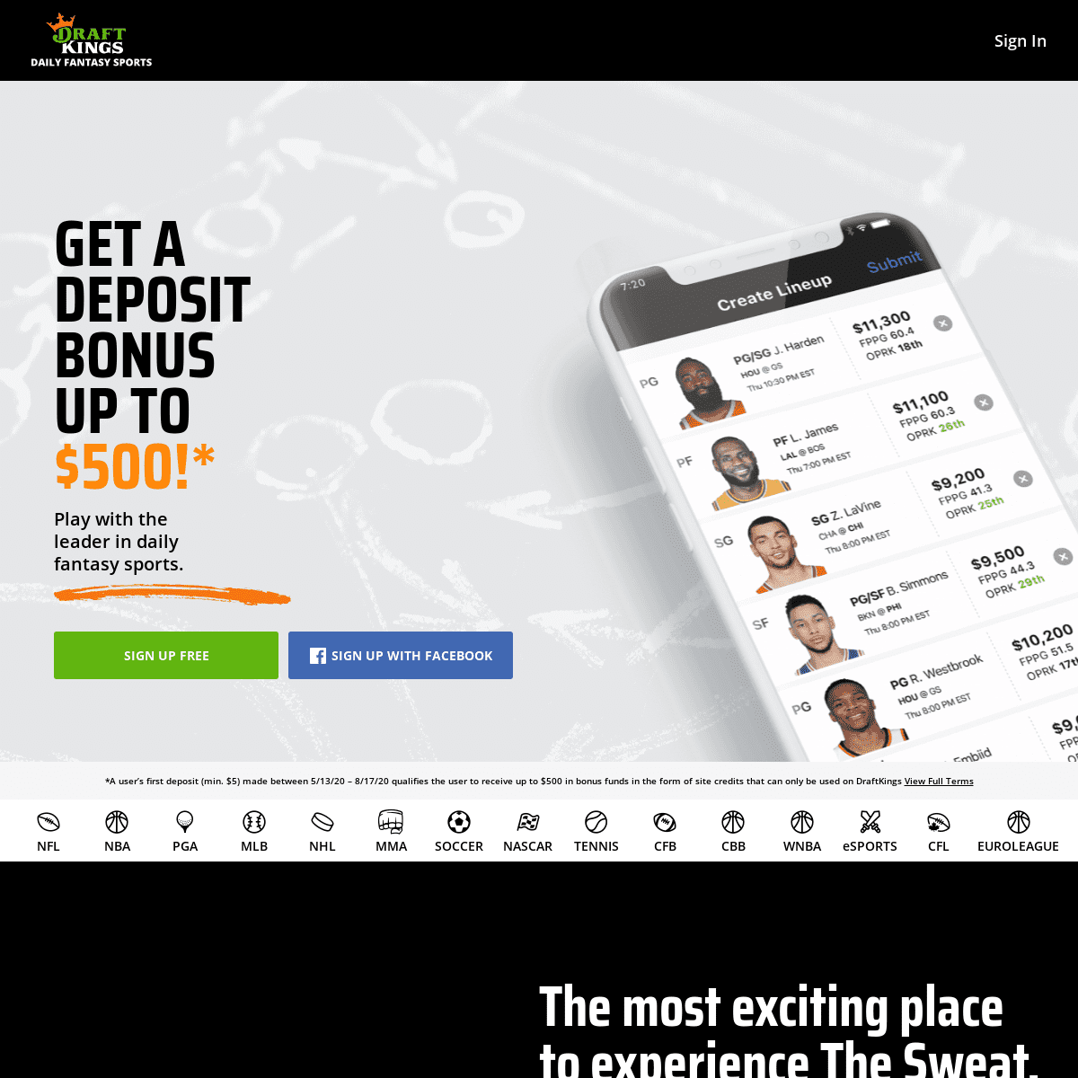 A complete backup of https://draftkings.com
