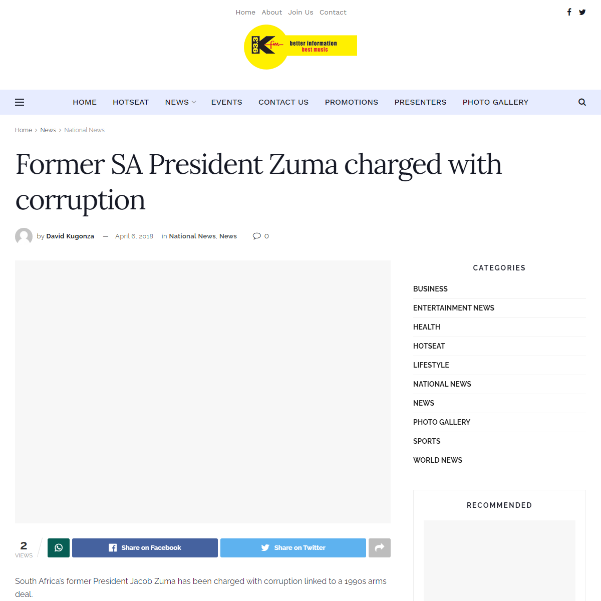 A complete backup of https://www.kfm.co.ug/news/former-sa-president-zuma-charged-with-corruption.html