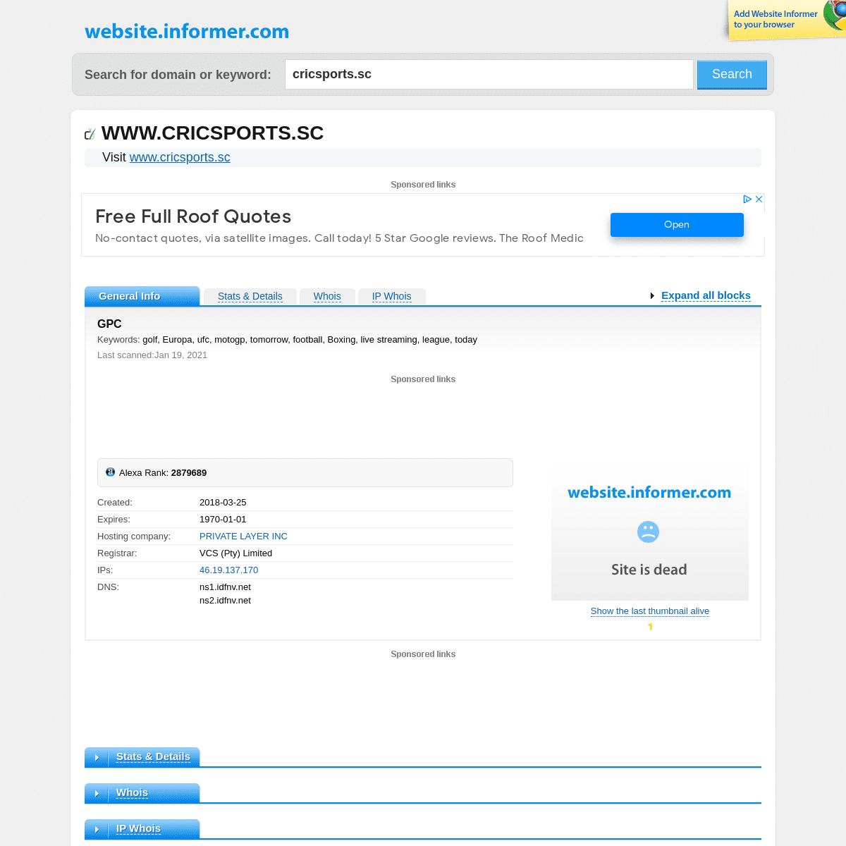 A complete backup of https://website.informer.com/cricsports.sc