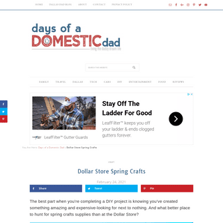 A complete backup of https://daysofadomesticdad.com/dollar-store-spring-crafts/
