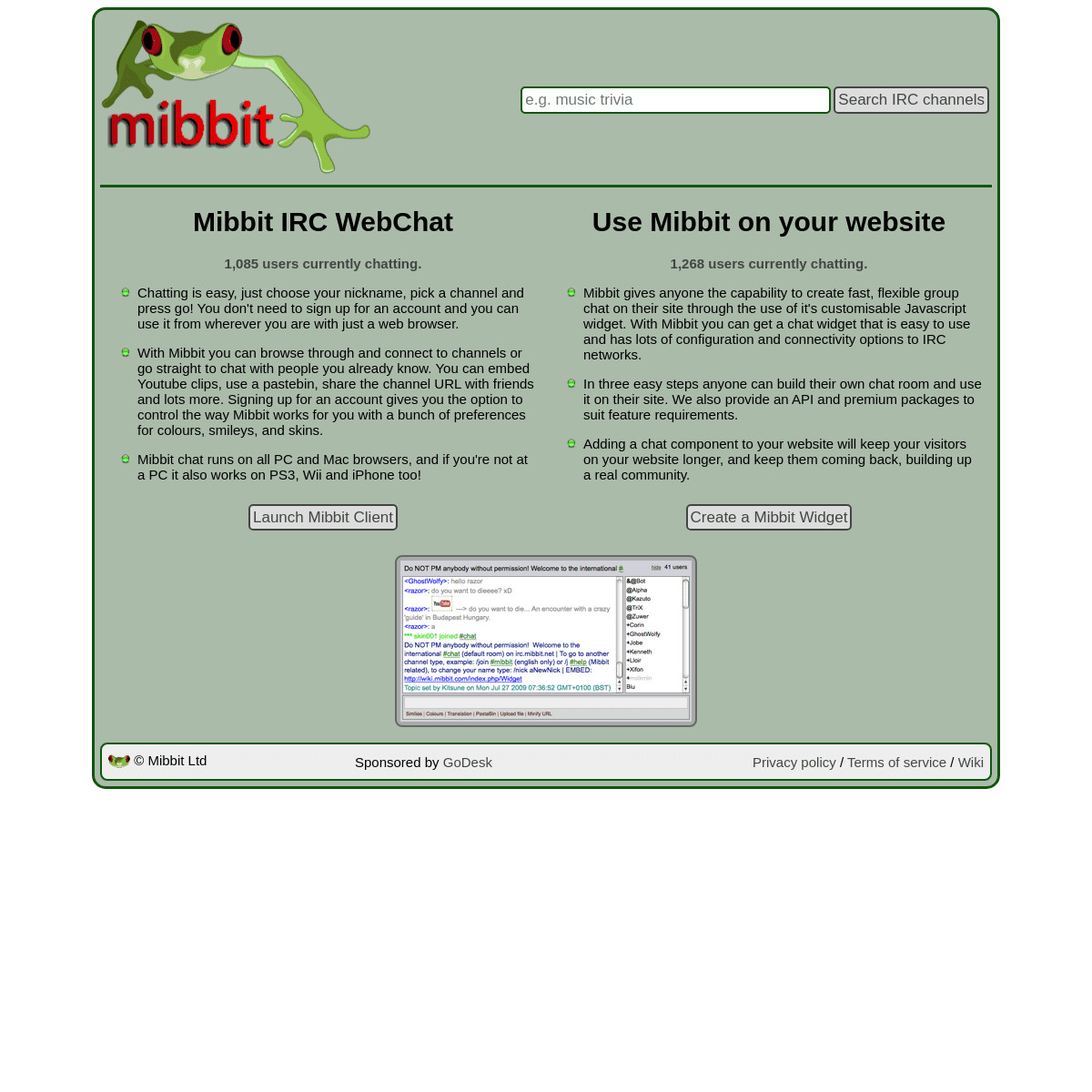 A complete backup of https://mibbit.com
