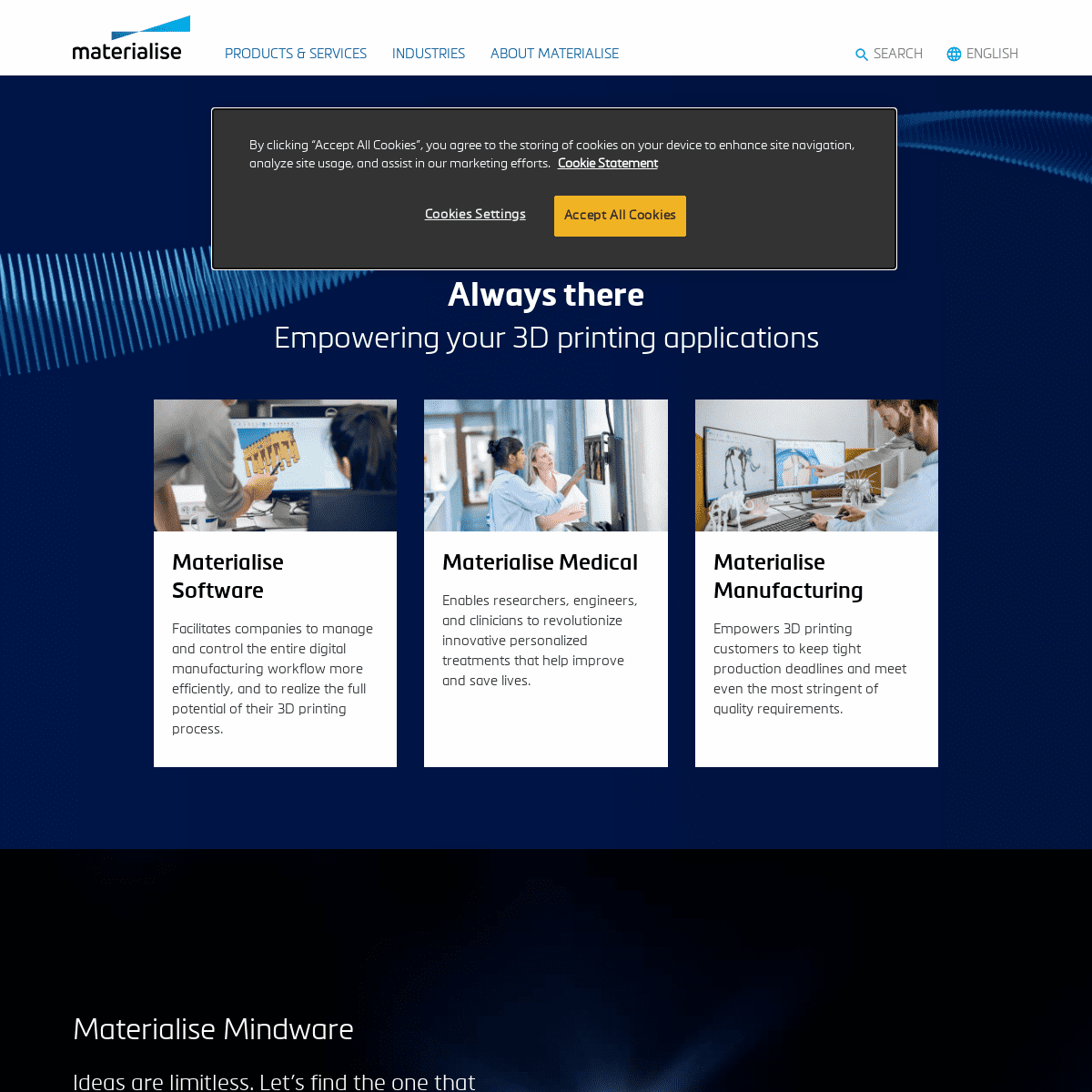 A complete backup of https://materialise.com