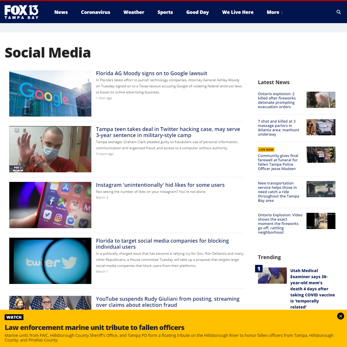 A complete backup of https://www.fox13news.com/tag/technology/social-media