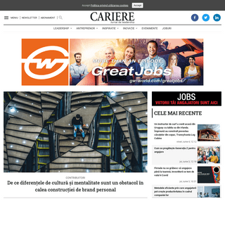 Revista Cariere - Jurnal de leadership