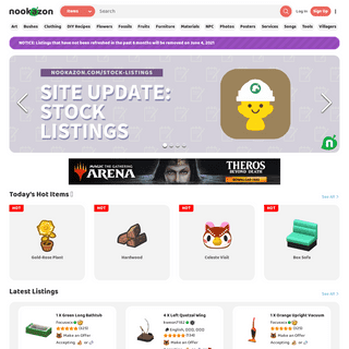 Nookazon.com - Trade, Buy & Sell Animal Crossing New Horizons Items