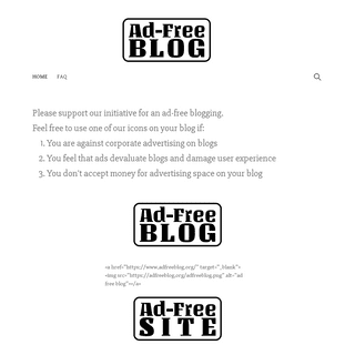 Ad Free Blog