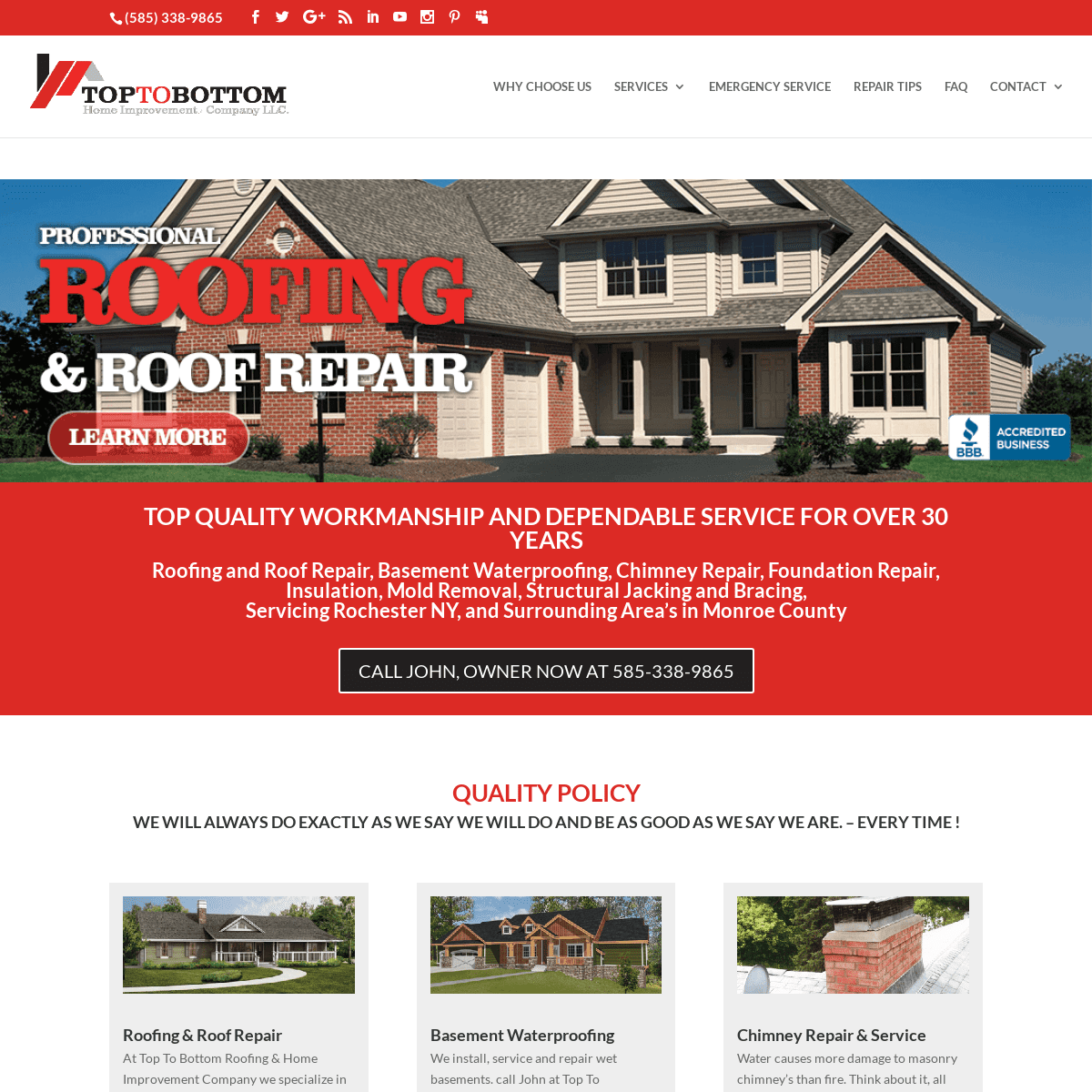 BBB+ Professional Roofing and Roof Repair Rochester NY